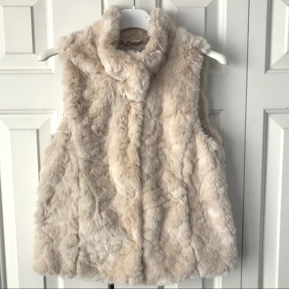 Zara Girls l Faux Fur Vest Cream